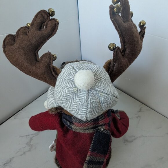 21" Sitting Christmas Moose with Weighted Bottom - Picture 5 of 10